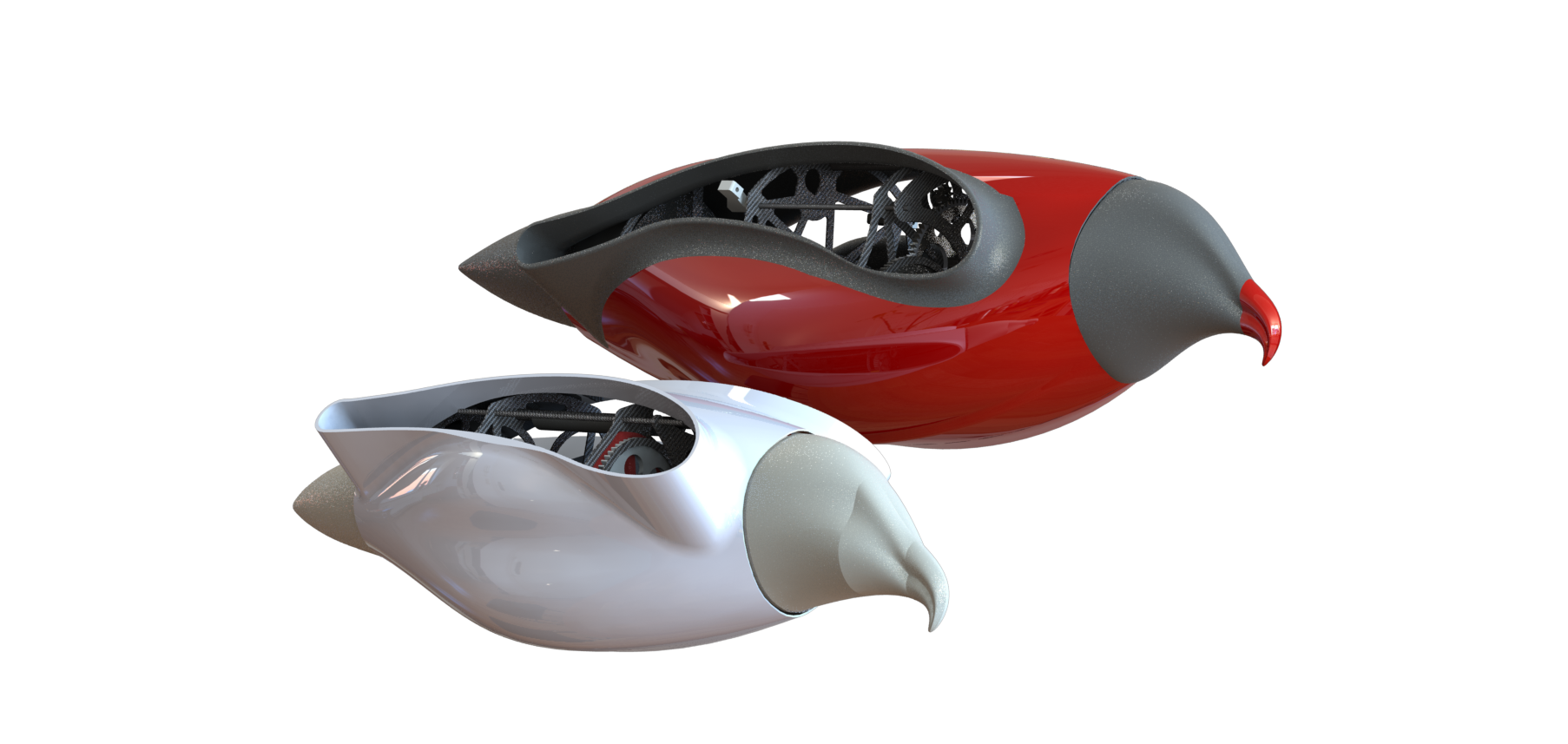 Fuselage concept — red and white body variants