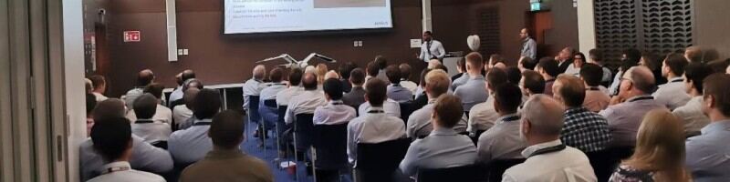 Joshua Gere presenting at engineering conference