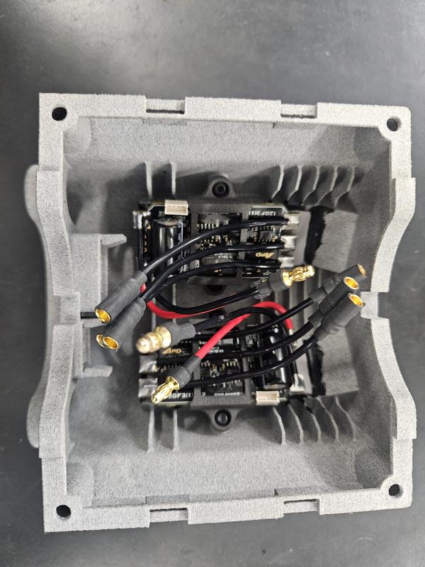 Electronics integrated inside open SLS enclosure